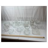Vintage Clear Pressed Glass Dish Lot