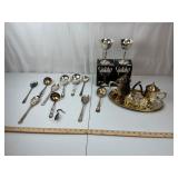Silverplate Tea Set & Goblets