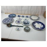 Mixed Blue & White China Plates