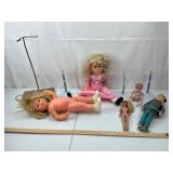 Mixed Doll Lot w/ Asian Cloth Doll