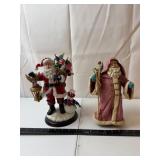 Star Spangled Santa & Monk Figures (Lot of 2)