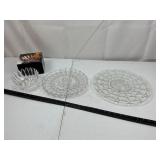 Studio Nova Glass Serving Set (Lot of 3)