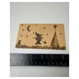 Vintage Halloween Witch Silhouette Postcard