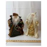 Santa & Angel Christmas Figurines (Pair)
