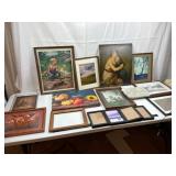 Mixed Framed Art & Empty Frames (Lot of 13)