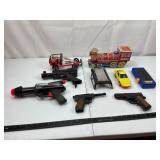 Vintage Tin Toy Train & Cap Guns