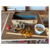 Vintage Rusty Tool Box w/ Assorted Tools