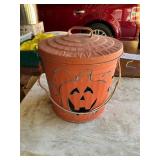 Vintage Halloween Pumpkin Candy Bucket