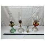 Vintage Oil Lamp Assortment (Lot of 4)