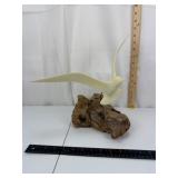 John Perry Seagull Sculpture on Driftwood