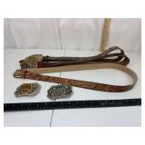 Western Belt Buckles & Belts (Lot of 5)