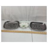 Laurens Carnegie Library Trays & Porcelain Dish