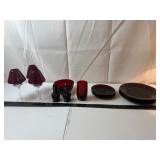 Ruby Glassware & Plates