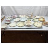 Mixed China Teacup & Plate Assortment