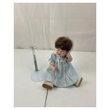 P.B. Doll in Blue Dress w/ Stand