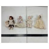 4 Mini Dolls incl 1986 By Alberta Fitch