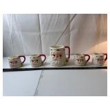 Santa Face Mug Set (Lot of 5)