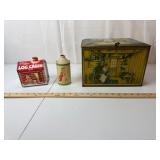 Log Cabin Syrup Tin & Other tins