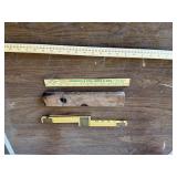 Vintage Wooden Hand Plane w/ Rules