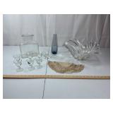 Mikasa Glass Decor Set w/ Vase & Bowl