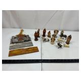 Vintage Nativity Set w/ Stable & Pieces