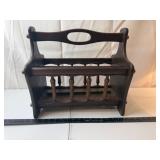 Vintage Wooden Magazine Rack
