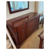 Wood Inlaid Sideboard Cabinet