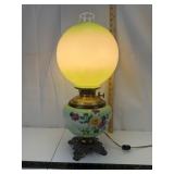 B&H Floral Glass Gone With the Wind Lamp