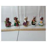 Schmid Bunny Figurines (Lot of 5)
