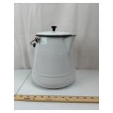 Vintage White Enamel Coffee Pot