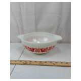 Pyrex 404 Orange Flower Mixing Bowl