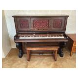 Vintage Henry F. Miller Upright Piano