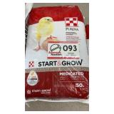 Purina start and grow medicated chicken feed