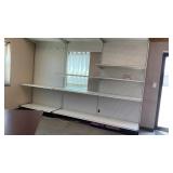 Gondola shelving, 24x144x96 inches, nine shelves