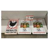 Purina  chicken and chick metal signs