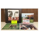 Cow pictures (thick pressed)-3, Framed cow pic-1