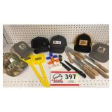 Advertisement; caps, knives, fly swatters