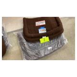 Two fleece pet beds