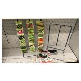 Display clips, seed packets dated 2025, garden
