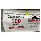 Hamel co-op 100 year celebrating vinyl sign 35 x