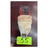 Vintage Purina baby pig castrating holder
