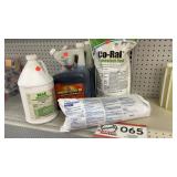 Livestock dust, disinfectant, insecticidal spray