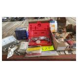 Emergency tire repair kit, fittings, reflectors,