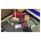 Push broom, rake, boot scrubbers, turn-out h