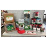 Bird feeders, Wren house, Easy Mix food, c