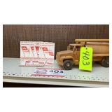 Wooden truck, ralston Parina notepads