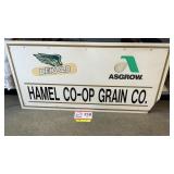 DEKALB HAMEL CO-OP Grain CO. SIGN 30 x 60' fiber
