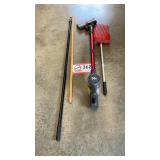 Battery powered vacuum, rake, Handles