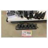 Motorola 2-Way Radio, batteries, clips w/ bag