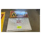 KENT metal signs 18 x 36' & 24 x 36'